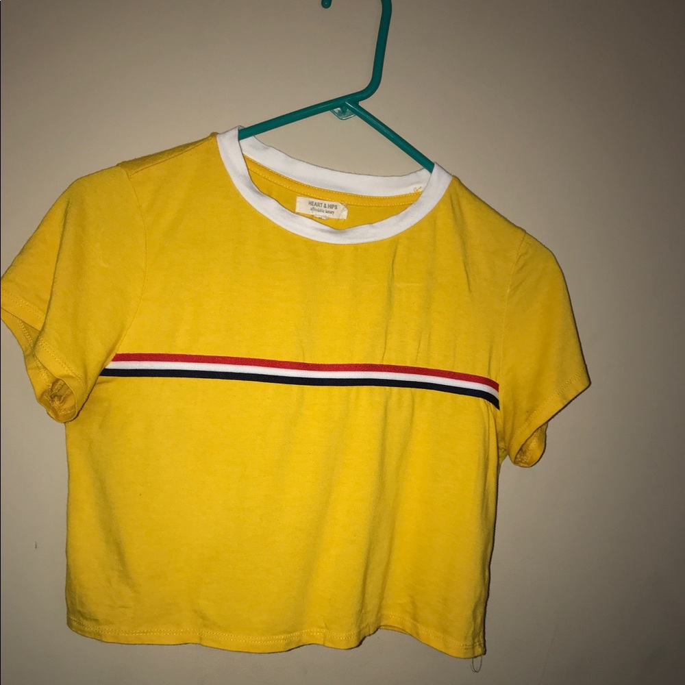 Yellow crop top
